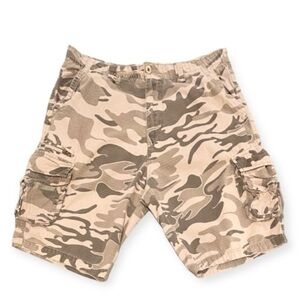 Burnside Size 32 Camo Cargo Shorts Ripstop Hiking Walking Camping Camouflage